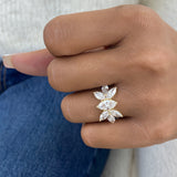 Diamond Cluster Fashion Ring 3.25 ct TCW, Yellow Gold 14K