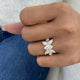 Diamond Cluster Fashion Ring 3.25 ct TCW, Yellow Gold 14K