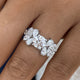 Diamond Cluster Ring 2.55 ct TCW, White Gold 14K