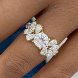 Diamond Cluster Ring 2.50 ct TCW, Yellow Gold 14K