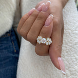 Diamond Cluster Ring 2.50 ct TCW, Yellow Gold