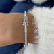 Diamond Bangle Bracelet 2.7 ct White Gold