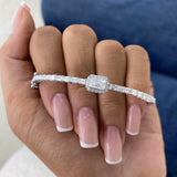 Diamond Bangle Bracelet 2.7 ct White Gold