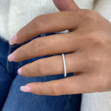 Diamond Half Eternity Ring 0.20 ct TCW, White Gold 14K