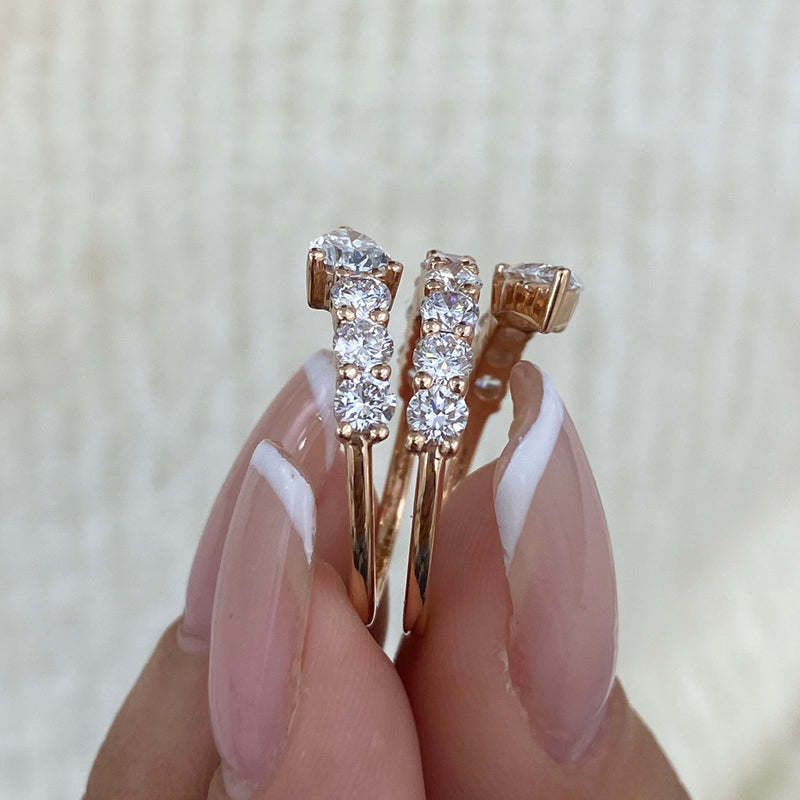 Diamond Eternity Fashion Ring 2.70 ct TCW, Rose Gold 14K