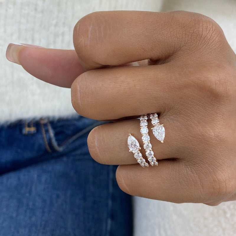 Diamond Eternity Fashion Ring 2.70 ct TCW, Rose Gold 14K