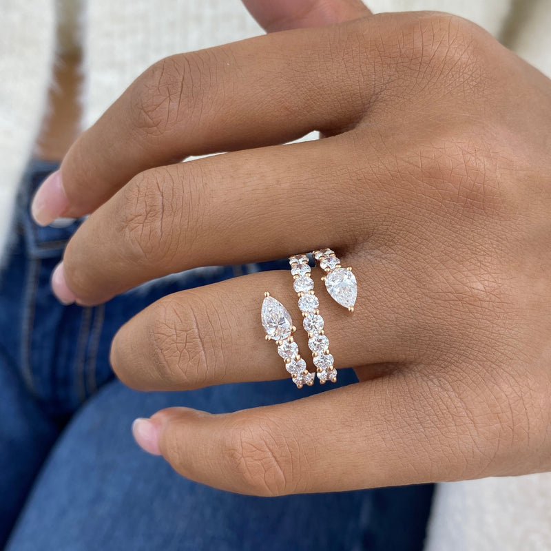 Diamond Eternity Fashion Ring 2.70 ct TCW, Rose Gold 14K