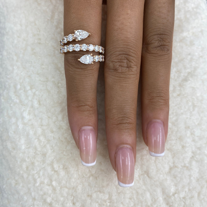 Diamond Eternity Fashion Ring 2.70 ct TCW, Rose Gold 14K