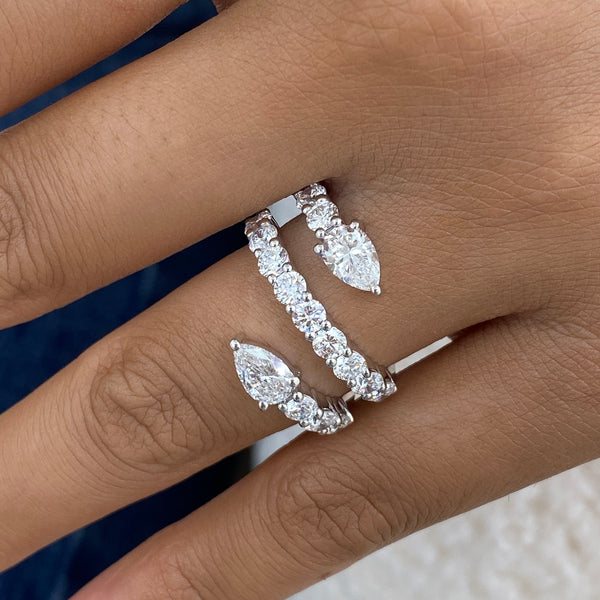 Diamond Eternity Ring 2.75 ct TCW, White Gold 14K