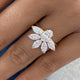 Diamond Cluster Fashion Ring 2.40 ct TCW, Rose Gold 14K