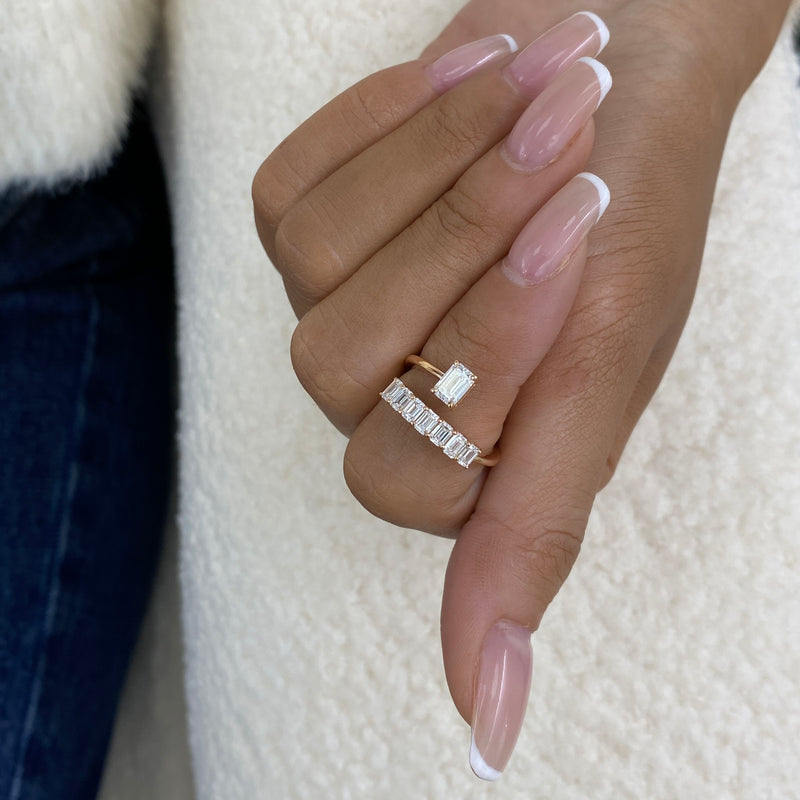 Diamond Open Fashion Ring 1.30 ct TCW, Rose Gold 14K