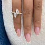 Diamond 2-Stone Ring 1.85 ct TCW, Yellow Gold 14K