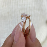 Diamond 3-Stone Fashion Ring 1.55 ct TCW, Rose Gold 14K