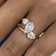 Diamond 3-Stone Fashion Ring 1.55 ct TCW, Rose Gold 14K