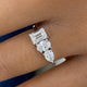 Diamond 3-Stone Ring 1.40 ct TCW, White Gold 14K