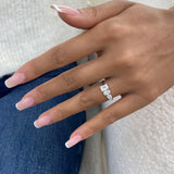 Diamond 3-Stone Ring 1.40 ct TCW, White Gold 14K