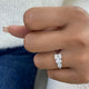Diamond 3-Stone Ring 1.40 ct TCW, White Gold 14K