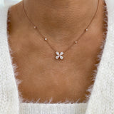 Diamond Pendant Fashion Necklace 1.35 ct TCW, Rose Gold 14K