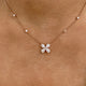 Diamond Pendant Fashion Necklace 1.35 ct TCW, Rose Gold 14K