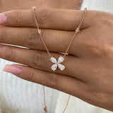 Diamond Pendant Fashion Necklace 1.35 ct TCW, Rose Gold 14K