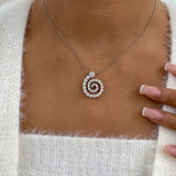 Diamond Pendant Fashion Necklace 2.60 ct TCW, White Gold 14K