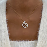Diamond Pendant Fashion Necklace 2.75 ct TCW, Yellow Gold 14K