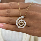 Diamond Pendant Fashion Necklace 2.75 ct TCW, Yellow Gold 14K