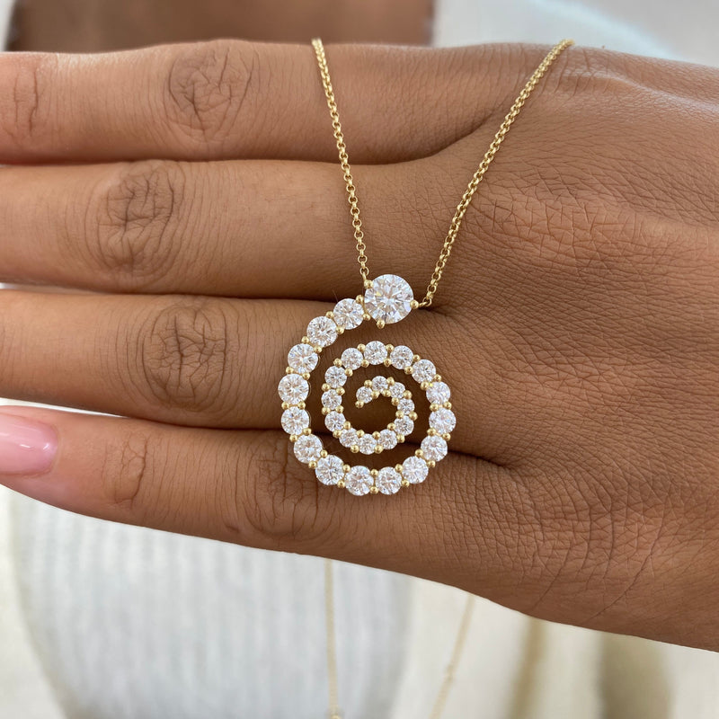Diamond Pendant Fashion Necklace 2.75 ct TCW, Yellow Gold 14K