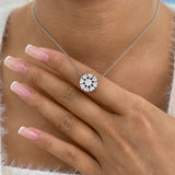 Diamond Pendant Fashion Necklace 1.90 ct TCW, White Gold 14K