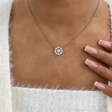 Diamond Pendant Fashion Necklace 1.90 ct TCW, White Gold 14K
