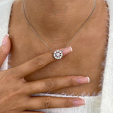 Diamond Pendant Fashion Necklace 1.90 ct TCW, White Gold 14K