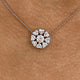 Diamond Pendant Fashion Necklace 1.90 ct TCW, White Gold 14K