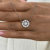 Diamond Pendant Fashion Necklace 1.90 ct TCW, White Gold 14K