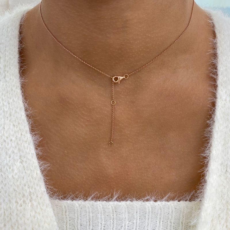 Diamond Pendant Fashion Necklace 1.70 ct TCW, Rose Gold 14K
