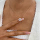 Diamond Pendant Necklace 1.7 ct Rose Gold