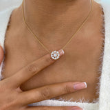 Diamond Pendant Fashion Necklace 1.65 ct TCW, Yellow Gold 14K
