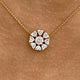 Diamond Pendant Fashion Necklace 1.65 ct TCW, Yellow Gold 14K