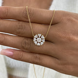 Diamond Pendant Fashion Necklace 1.65 ct TCW, Yellow Gold 14K