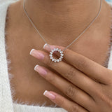 Diamond Pendant Fashion Necklace 1.45 ct TCW, White Gold 14K