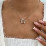 Diamond Pendant Fashion Necklace 1.45 ct TCW, White Gold 14K