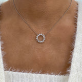 Diamond Pendant Fashion Necklace 1.45 ct TCW, White Gold 14K