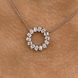 Diamond Pendant Fashion Necklace 1.45 ct TCW, White Gold 14K
