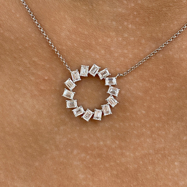 Diamond Pendant Fashion Necklace 1.45 ct TCW, White Gold 14K