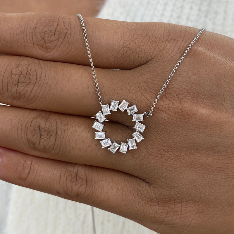Diamond Pendant Fashion Necklace 1.45 ct TCW, White Gold 14K
