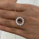 Diamond Pendant Necklace 1.4 ct White Gold