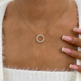 Diamond Pendant Fashion Necklace 1.45 ct TCW, Yellow Gold 14K