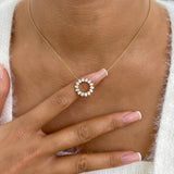 Diamond Pendant Fashion Necklace 1.45 ct TCW, Yellow Gold 14K