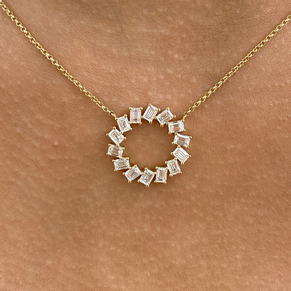 Diamond Pendant Fashion Necklace 1.45 ct TCW, Yellow Gold 14K