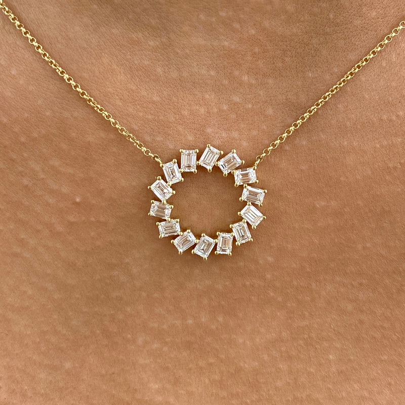 Diamond Pendant Fashion Necklace 1.45 ct TCW, Yellow Gold 14K