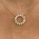 Diamond Pendant Fashion Necklace 1.45 ct TCW, Yellow Gold 14K